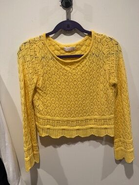LC yellow cropped sweater